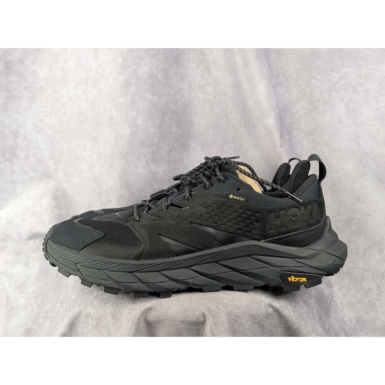 Hoka Anacapa Low Gtx Mens 11.5 Black Gore-Tex Hiking Shoes 1122017 Bblc Nwob